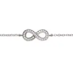 Bracelet femme argent, infini rehaussé de zircon - mybelle Bracelet femme argent, infini rehaussé de zircon - mybelle