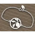 Bracelet pour femme en argent rhodi� - citronnier