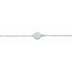 Bracelet femme en argent, rond rehauss� de zircon - solia