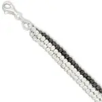 Bracelet femme bicolore, en argent noir et gris - sinti