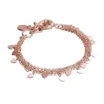 Bracelet femme, coeur en plaqu or rose zo bijoux - myriade