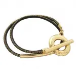 Bracelet femme, cordon noir, plaqu or, zo bijoux - contrastes
