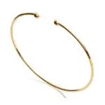 Bracelet femme, jonc ouvert en plaqué or - tanga Bracelet femme, jonc ouvert en plaqué or - tanga
