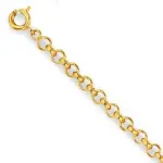 Bracelet femme en plaqu or, maille jaseron 3 mm - aris