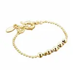 Bracelet femme, plaqu� or et perles dor�es, par zo� bijoux - samyaa