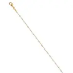 Bracelet femme en plaqué or, perles en email blanc - pep's Bracelet femme en plaqué or, perles en email blanc - pep's
