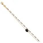 Bracelet femme, plaqu or, perles de miyuki & agate noire - luny