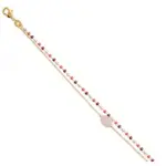 Bracelet femme, plaqu or, perles de miyuki & quartz rose - luny