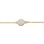 Bracelet femme en plaqué or, rond rehaussé de zircon - lara Bracelet femme en plaqué or, rond rehaussé de zircon - lara