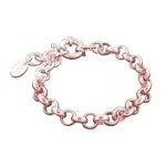 Bracelet femme en plaqu or rose, maille jaseron par zo bijoux