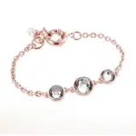 Bracelet femme, plaqué or rose et swarovski, zoé bijoux - trystel Bracelet femme, plaqué or rose et swarovski, zoé bijoux - trystel