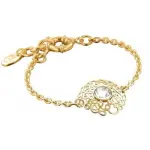 Bracelet femme swarovski et plaqué or, signé zoé bijoux - rosace Bracelet femme swarovski et plaqué or, signé zoé bijoux - rosace