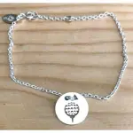 Bracelet golf femme argent - balle