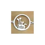 Bracelet golf femme argent - sac & clubs