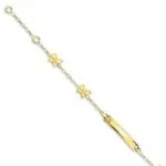 Bracelet gourmette bb fille en or 18 carats - la