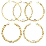 Bracelet gourmette or femme, maille ronde jaseron