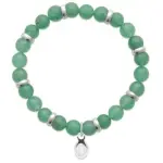 Bracelet pour homme aventurine et acier - shark'n stones vert Bracelet pour homme aventurine et acier - shark'n stones vert