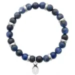Bracelet pour homme jaspe et acier - shark'n stones bleu Bracelet pour homme jaspe et acier - shark'n stones bleu