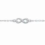 Bracelet infini en argent 925 et zircon - vista Bracelet infini en argent 925 et zircon - vista