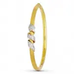 Bracelet jonc eternit� - or jaune 18 carats et serpent pav� de zircones