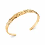Bracelet jonc ouvert en plaqu� or 18 carats pour femme - solia