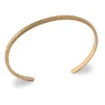 Bracelet jonc rigide, motif tress� en plaqu� or pour femme - naoma