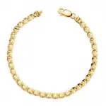 Bracelet maille marine diamant�e en or jaune 18 carats - marina
