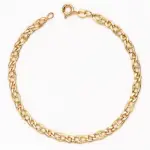 Bracelet maille marine original en or jaune 18 carats - aveline