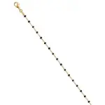 Bracelet noir en plaqu or pour femme - pep's