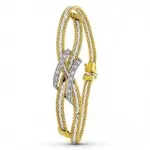 Bracelet en or bicolore blanc et jaune 18 carats - cassia