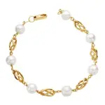 Bracelet en or jaune 18 carats avec perle de culture - cyrielle