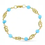 Bracelet or jaune 18 carats turquoise - aur�lia