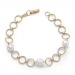 Bracelet or jaune 18k et perles de culture rondes - altha