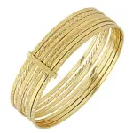 Bracelet oriental femme, 7 joncs plaqu or 18 carats - acha
