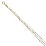 Bracelet de perles de culture blanches et or pour femme - finesse