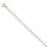 Bracelet de perles d'eau douce 5 mm, fermoir or, pour femme - l'indmodable