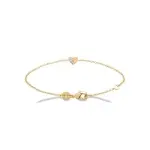 Bracelet plaqué or et petit coeur brillant - altea Bracelet plaqué or et petit coeur brillant - altea