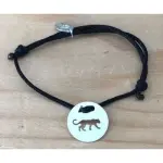 Bracelet puma en argent 925 & cordon couleur au choix - cr�ateur cabanetchanque