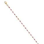 Bracelet rouge en plaqué or pour femme - pep's Bracelet rouge en plaqué or pour femme - pep's