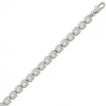 Bracelet tennis, cubes acier et zircon lumineux - elyra