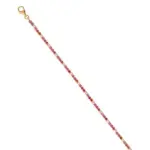 Bracelet tennis femme en plaqu� or & cristal rose - qwana