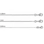 Cha�ne argent 925, femme et enfant, maille cube v�nitienne