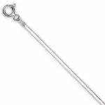 Chane argent rhodi femme, maille serpent carr 1, 3mm