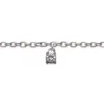 Chaîne de cheville pour femme, argent rhodié et zircon - tamara Chaîne de cheville pour femme, argent rhodié et zircon - tamara
