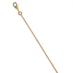 Chane de cheville femme en plaqu or, maille gourmette diamante