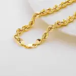 Cha�ne femme or 18 cts, maille corde torsad�e - 6 �paisseurs - luxe