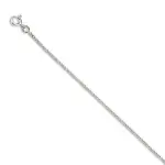 Chane or blanc 18 carats, 45 cm - maille gourmette 1, 2 mm