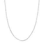 Chane pour pendentif en or blanc 18 carats, maille forat 1mm