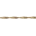 Chane torsade plaqu or femme - maille singapour