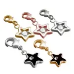 Charm etoile plaqué or rose et swarovski, zoé bijoux Charm etoile plaqué or rose et swarovski, zoé bijoux